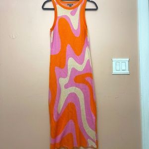 Orange Midi Dress